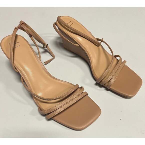 A New Day Women's Gwen Wedge Heels Brown 10 - Picture 1 of 6